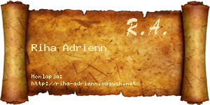 Riha Adrienn névjegykártya